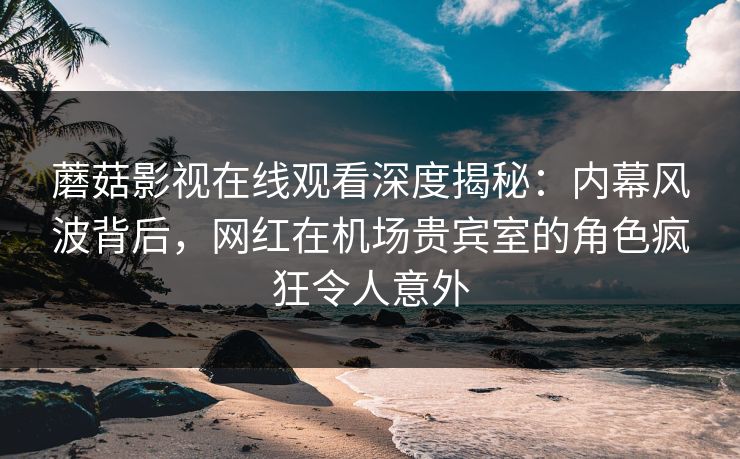 蘑菇影视在线观看深度揭秘：内幕风波背后，网红在机场贵宾室的角色疯狂令人意外