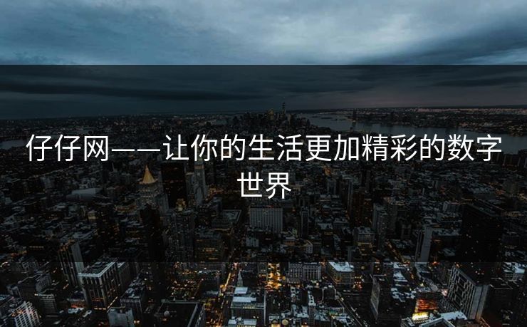 仔仔网——让你的生活更加精彩的数字世界
